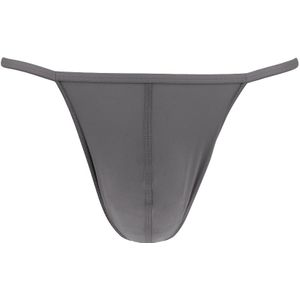 HOM - Heren microfiber g-string plume grijs - Heren