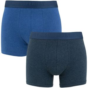 Superdry - 2-pack boxershorts blauw - Heren