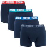 PUMA - 4-pack boxershorts basic combi blauw - Heren