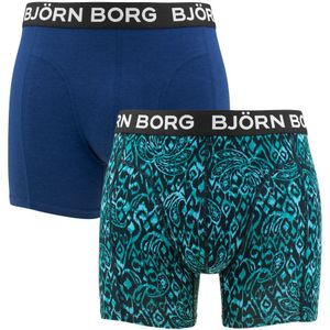 Björn Borg - 2-pack bamboe boxershorts basic print blauw - Heren