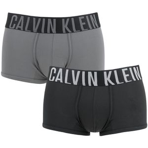 Calvin Klein boxershorts - Intense power 2-pack low rise microfiber trunks zwart & grijs - Heren