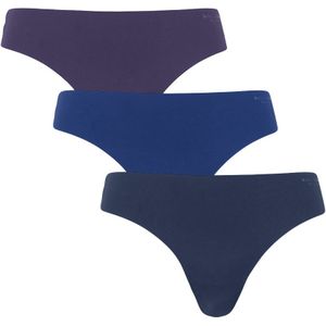 Björn Borg - Performance 3-pack microfiber strings blauw & paars - Dames