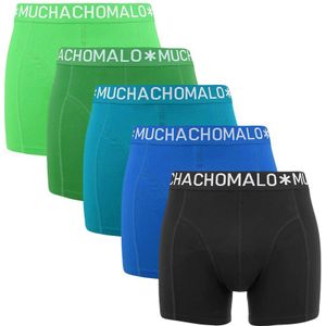 Muchachomalo - Hello sunshine 5-pack boxershorts zwart, blauw & groen II - Heren