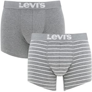 Levi&#039;s - 2-pack boxershorts vintage stripe grijs - Heren