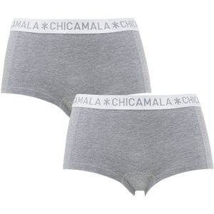 Chicamala - 2-pack mini boxershorts basic grijs - Dames