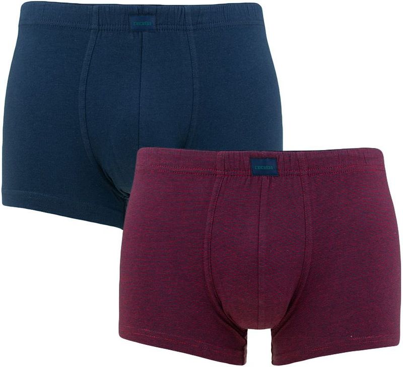 CECEBA - 2-pack boxershorts micro stripe rood & blauw - Heren