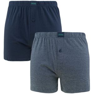 CECEBA - 2-pack wijde boxershorts micro stripe blauw - Heren