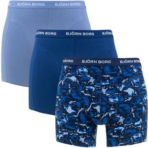 Björn Borg - Cotton stretch 3-pack boxershorts abstract blauw - Heren