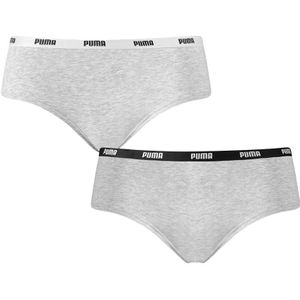 PUMA boxershorts - 2-pack cotton modal hipsters grijs - Dames