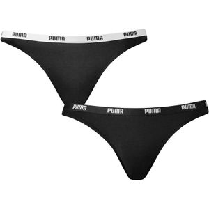 PUMA boxershorts - 2-pack cotton modal slips basic zwart - Dames