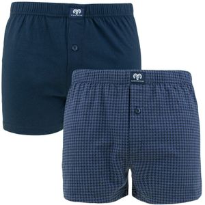 Ceceba 2-pak wijde heren boxershorts - Fox packet 2260 - Blau mittel - M