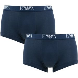 Emporio Armani - 2-pack boxershorts stretch basic blauw - Heren