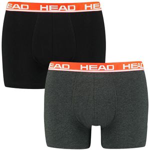 HEAD - 2-pack boxershorts basic II zwart & grijs - Heren