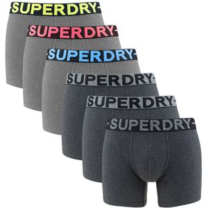 Superdry - 6-pack boxershorts zwart & grijs II - Heren