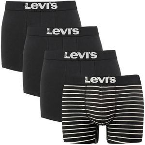 Levi&#039;s - 4-pack boxershorts basic vintage zwart & wit - Heren