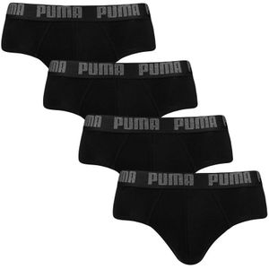 PUMA boxershorts - 4-pack herenslips basic zwart - Heren