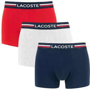 Lacoste - 3-pack boxershorts iconic blauw, grijs & rood - Heren