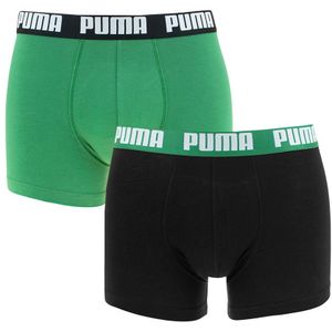 PUMA - 2-pack boxershorts basic groen & zwart IV - Heren