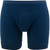 Schiesser - Feinripp long boxershort blauw - Heren