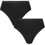 Ten Cate boxershorts - Basics 2-pack high leg slips zwart - Dames