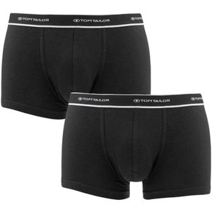 TOM TAILOR - 2-pack boxershorts basic zwart - Heren