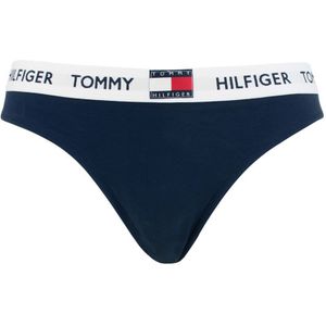 Tommy Hilfiger - String flag logo blauw / wit - Dames