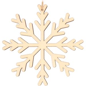 Kersthanger sneeuwvlok | Hout | 12 cm