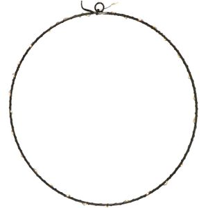 Hangende metalen ring met LED | Ø 30 cm | Zwart