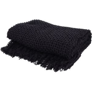 Wollen deken | Zwart | 130x170 cm