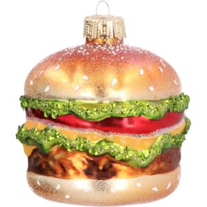 Luxe XXL kersthanger hamburger 9 cm