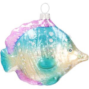 Kersthanger kleurrijke vis | Glas | Multi | 10cm