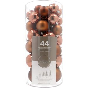 Kerstballen 44 st | Brons | Kunststof | 5-8 cm | In koker