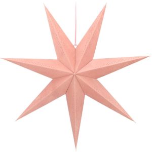 Papieren kerstster | Oud roze | 60 cm | 7-punts | Velvet