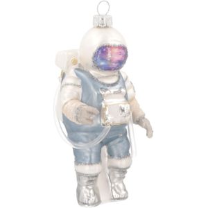 Kersthanger astronaut | Glas | Zilver | 14cm