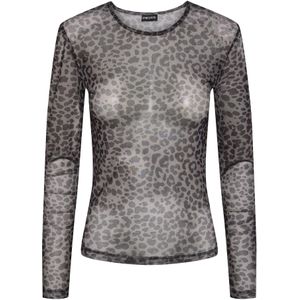 Pieces - Pcninni Ls Mesh Top Noos Bc - Dames - t-Shirts