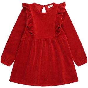 Velours - Jurk - Fluweel - Lange Mouwen - Ronde Hals - Regular Fit