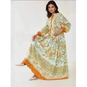 Hiccup Jurk  mintgroen / kiwi / oranje / oudroze