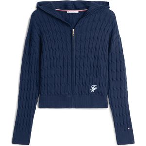 TOMMY HILFIGER Gebreid vest  navy / wit