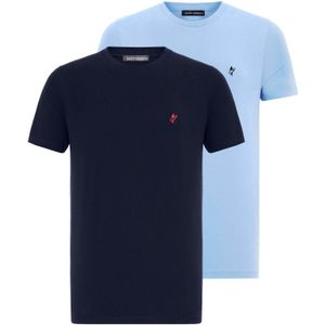 Jacey Quinn Shirt  navy / lichtblauw / rood