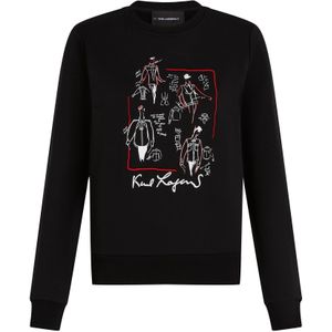 Karl Lagerfeld Sweatshirt 'Karl Series'  robijnrood / zwart / wit