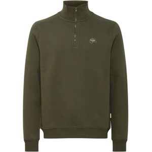 BLEND Sweatshirt  donkergroen / wit