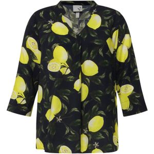 Ulla Popken Blouse  marine / geel