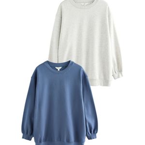 The Set Sweatshirt  blauw / wit