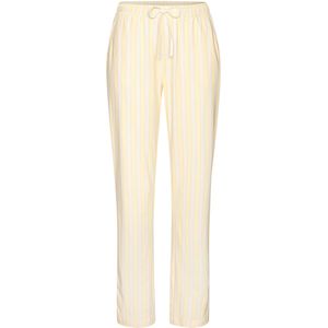 Pyjama - Geel/Wit Gestreept - Fijn Streepdessin - Bindstrik