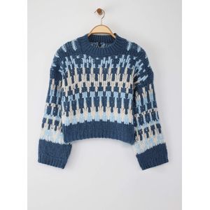 Trendyol Trui  marine / lichtblauw / wit