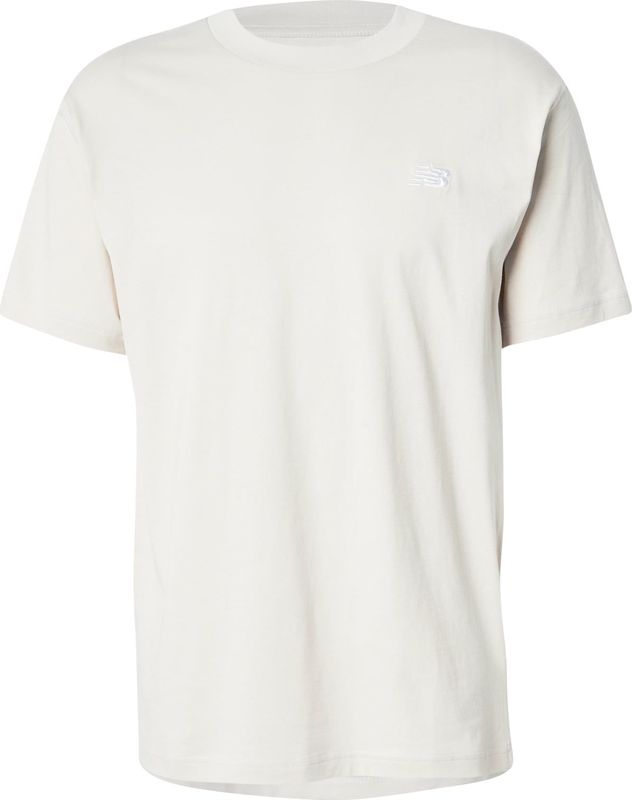 New Balance - Small Logo Essentials - T-shirt - Beige/wit - Heren
