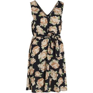 VILA Zomerjurk 'Eve'  beige / chamois / lichtgroen / zwart