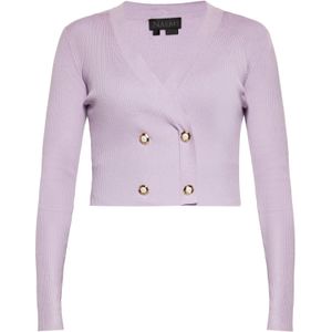 NAEMI Gebreid vest  lavendel