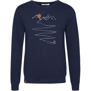 GREENBOMB Sweatshirt 'Bike Path'  marine / pueblo / wit