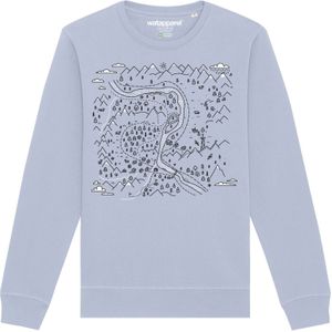 Watapparel Sweatshirt ' Landschaft '  lichtblauw / zwart / wit